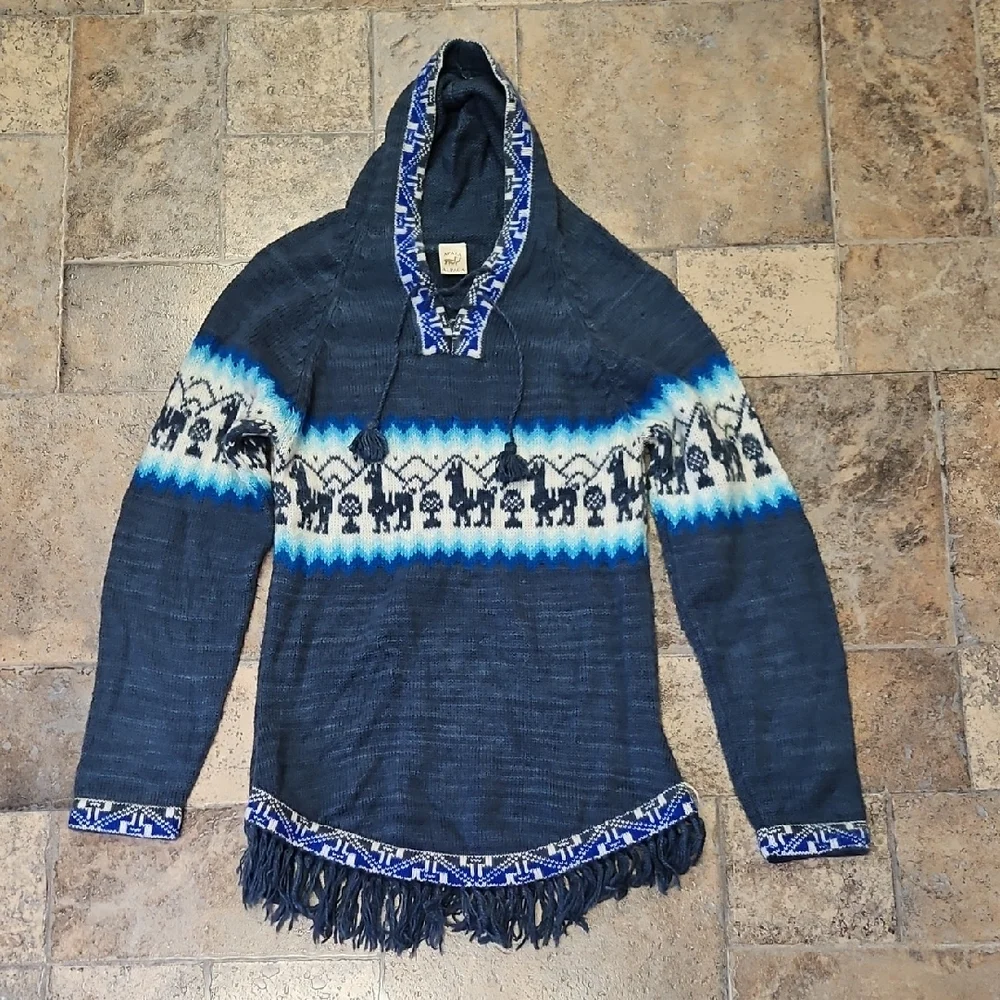 Apaza Alpaca Pullover Hooded Sweater